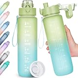 AOHAN Trinkflasche, 1l Wasserflasche BPA-Frei, Trinkflasche Sport Auslaufsicher,...