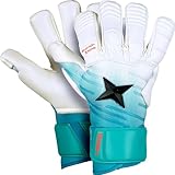 Derbystar Kinder Torwarthandschuhe Attack XP19 v23 Weiß/Türkis 5