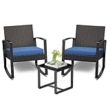 Bealife Rattan Balkonmöbel Set Balkon 2 Personen, Balkonmöbel Kleiner Balkon...