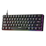 Newmen GM611 Gaming Tastatur,LED Beleuchtung 61 Multimedia-Tasten Kabelgebundene...