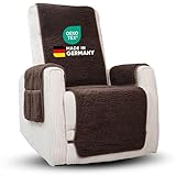 Novaliv Sesselschoner für Relaxsessel Braun - Universeller Sesselschoner mit...
