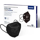 CRAZYCHIC - 10 Stück FFP2 Maske Schwarz Atemschutzmaske - CE EN 149 Schutzmaske...