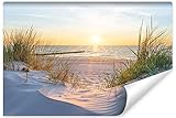Muralo Fototapete Strand MEER Dünen Sonne Himmel Wasser Landschaft Natur 3D...