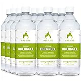 12 x 1L Brenngel für Gel Kamine & Gel Feuerstellen - Hergestellt aus Premium...