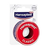 Hansaplast Fixierpflaster Classic (5 m x 2,5 cm), Tapeband zur einfachen und...