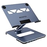 BENFEI Aluminium Laptop Ständer mit USB C 6in1 Dockingstation, HDMI 4K@60Hz,...