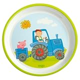 HABA Kinderteller Traktor – Rutschfest mit Gummiring – Kindergeschirr –...