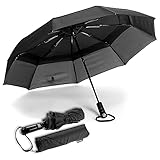 Ergonauts Regenschirm sturmfest - winddichter Doppel Baldachin Taschenschirm und...