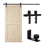 TSMST 243cm Schiebetürsystem Komplett-Set für Schiebetüren mit Bodenführung...