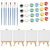 Mini Staffelei, Staffelei Klein, 20-teiliges Set mit Rahmen, Farben und...