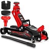 LEHMANN Hydraulischer Wagenheber 2,5T - Rangierwagenheber mit 2 Gummiauflage -...