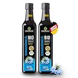 Kräuterland Bio Schwarzkümmelöl 2X500ml (1Liter), ungefiltert, mühlenfrisch...