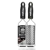 Microplane 2-Wege-Schneide Reibe Edelstahl Schwarz aus der Gourmet Serie für...