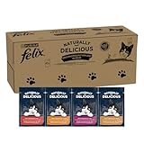 Felix Naturally Delicious, Katzenfutter nass Geschmacksvielfalt vom Land mit...