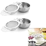 2 Stück Teesieb für Losen Tee, Teefilter aus Edelstahl für Kräuter und...