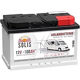 Solis Solarbatterie 100AH 12V Antriebs Versorgungs Boots Wohnmobil Solar Caravan...