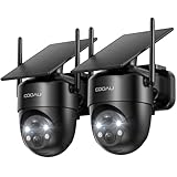 COOAU Überwachungskamera Aussen Akku Solar-2K Outdoor WLAN Kamera Überwachung...