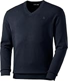 Otto Kern Pullover Herren mit V-Ausschnitt, Strickpullover aus 100% Baumwolle,...