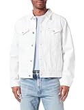 Tommy Hilfiger Herren Jeansjacke Trucker Jacket aus Baumwolle, Weiß (Gabe...