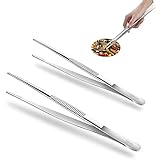 2 Stück Küchenpinzette Edelstahl, Pinzette Küche 20 cm und 30 cm,...