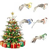 skytowards 5 Stück Künstliche Federvögel Mini Vogel Modell Weihnachtsbaum...