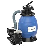 Wiltec Sandfilteranlage 370 W mit 26l Filtertank und selbstansaugender Pumpe...