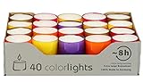 Wenzel-Kerzen Colorlights - Winter Edition Teelichte 8h Brenndauer, farbige PC...
