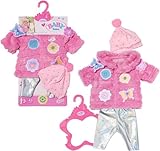 BABY born Flauschmantel Outfit mit Jacke und Leggins, Mütze und Stiefeln für...