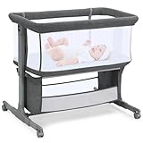 Growaystory Beistellbett Baby Bettseitiger Bassinet für Neugeborene Tragbarer...