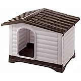 Ferplast Hundehütte DOGVILLA 90, Hundehütte Outdoor, Hundehaus, Seite zum...