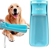 SOICTA Hundetrinkflasche für Unterwegs zum Gehen 19 OZ oder 12 OZ Tragbare...