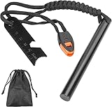 Feuerstahl Outdoor mit Paracord Griff, Feuerstahl XXL, Feuerstein Survival Set,...