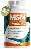 MSM 2000mg pro Tag + natürliches Vitamin C - 365 MSM Tabletten mit...
