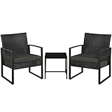 Yaheetech Balkonmöbel Set, Gartenmöbel-Set aus PE-Polyrattan Wetterfest inkl....