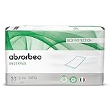 Absorbeo EXTRA Bettschutzunterlagen 30 Stück, Super Dry Effekt, Komplettschutz,...