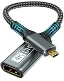 BRV Explorer Micro HDMI auf HDMI Adapter, 4K@60Hz Micro HDMI Stecker auf 2.0...