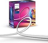 Philips Hue White & Color Ambiance Gradient Lightstrip (55 Zoll), dimmbarer LED...