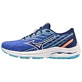 Mizuno Damen Wave Equate 7 Laufen, Dblue White Neonflame, 41 EU