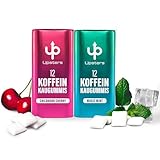 Upsters Koffein Kaugummi Probierpaket | Childhood Cherry & Magic Mint | Mit...