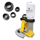 BAMATO Absauganlage AB-550 | inkl. Adapter Set | 230 V Elektromotor | 2,30m...
