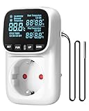 WILAWELS Temperaturregler, Steckdose 230V mit Fühler, Temperaturschalter...