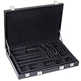 GRÄWE Besteckkoffer, leer - unbestückter Kunstlederkoffer mit Einlagen für...