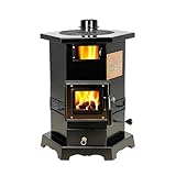 LLZJDDPLY Sechseckiger Kaminofen Holzofen, Multifunktionaler Pelletofen,...