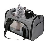 Bibykivn Transporttasche für Katze Hund, Katzentransportbox, Faltbar...