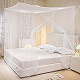 LINSOCLE Moskitonetz Bett, Moskitonetz Doppelbett, Moskitonetz für Bett mit...