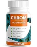 Chrom Picolinat 365x Tabletten mit 200 mcg Chrom - optimal hochdosiert -...