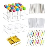WWYSSZ 2 Stück Cake Pops Ständer, 20 Löcher Klar Lutscher Lollipop Halter mit...