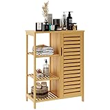 SogesHome Buffets Bambus Beistellschrank Konsole Badezimmerschrank...