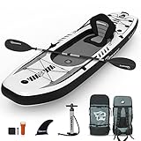 TIGERXBANG Aufblasbares Kajak mit abnehmbarem Sitz, 310x89x20cm SUP Kajak Set...