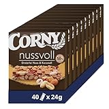 Nussriegel Corny Nussvoll Dreierlei Nuss und Karamell, mit Erdnuss, Mandel und...